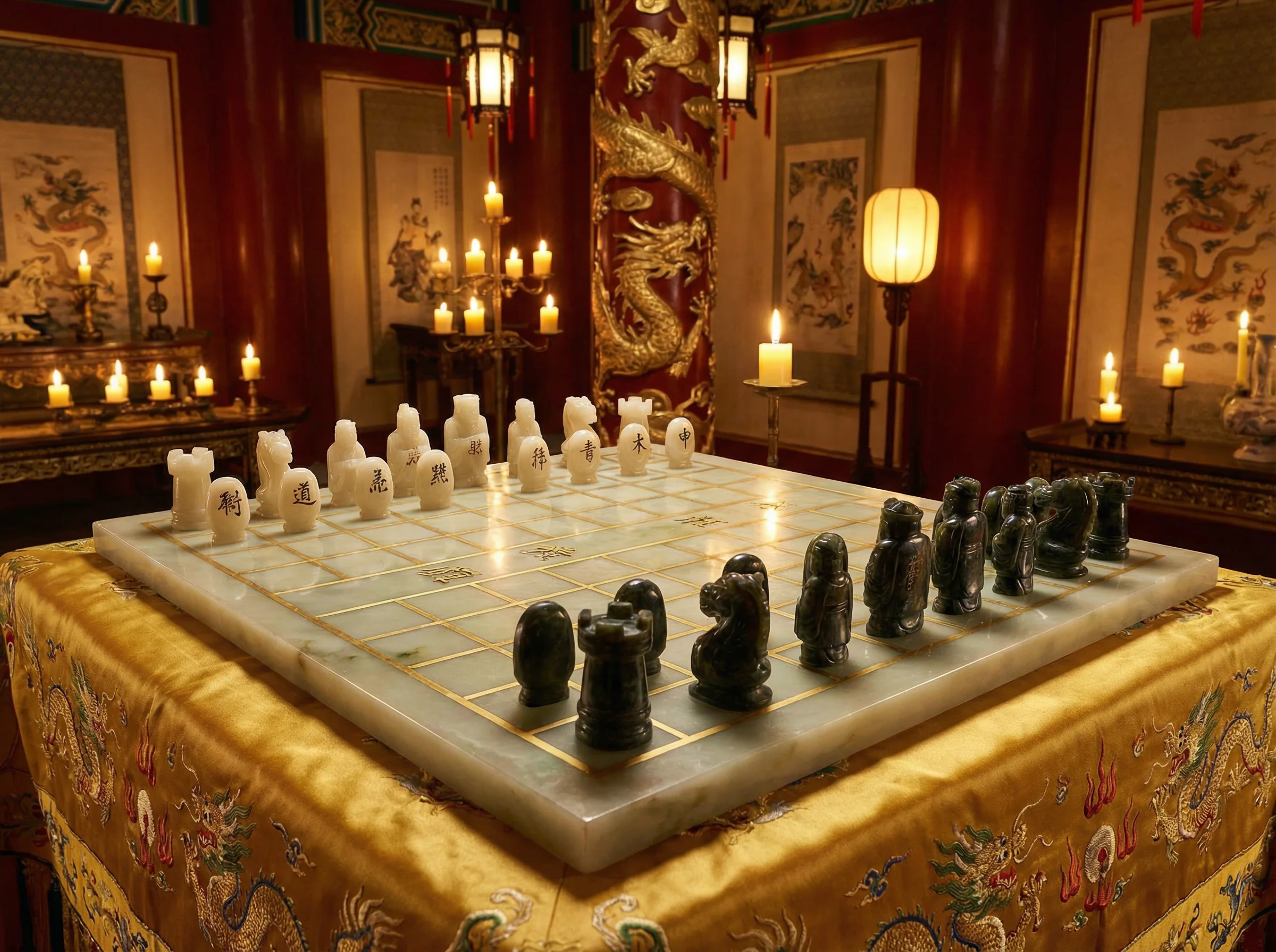 和田玉棋盘特写 - 麻将pg 珍宝鉴赏
